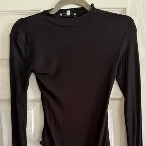 NOVA BLACK RIBBED BODYSUIT
